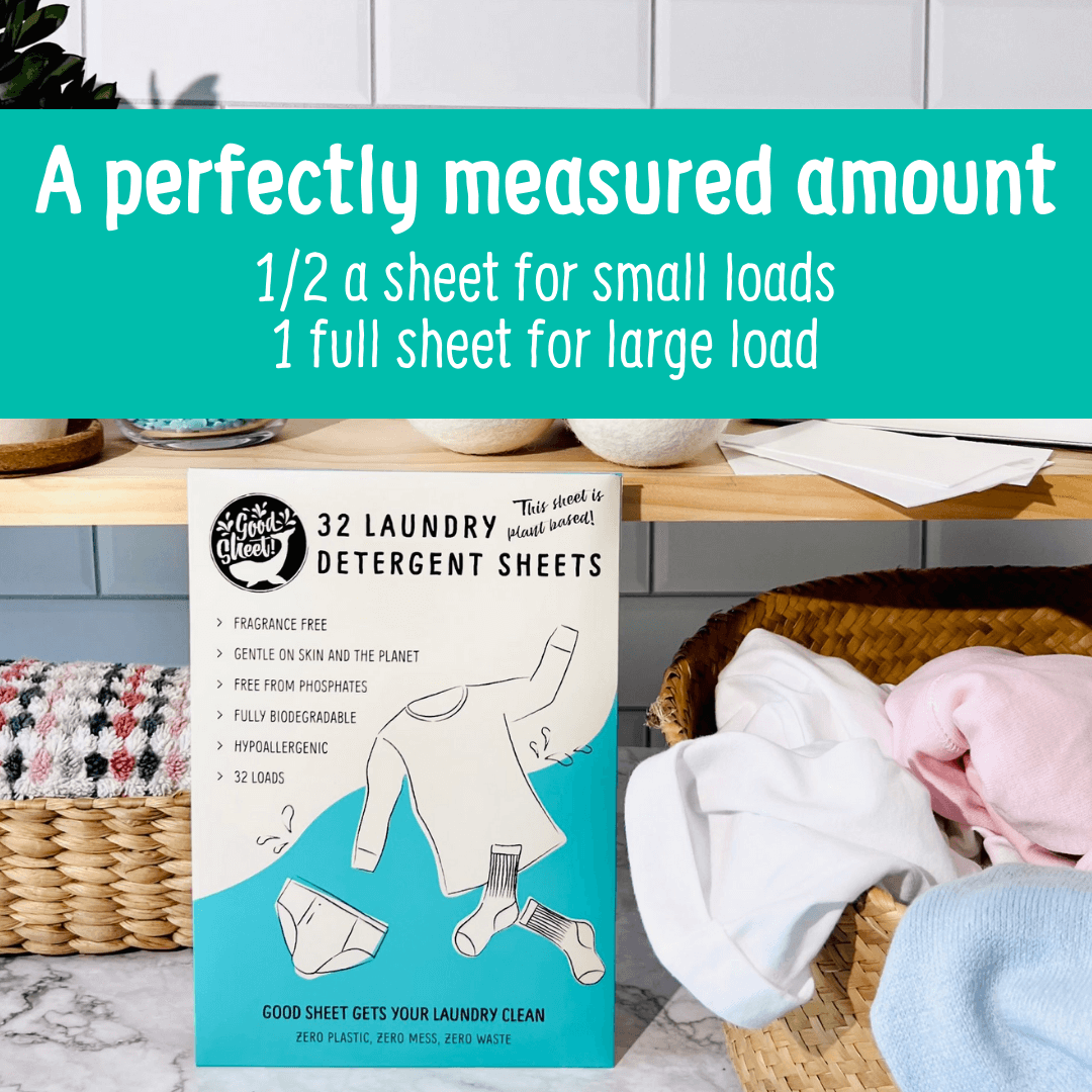 32 Laundry Detergent Sheets Fragrance Free Measure Amounts