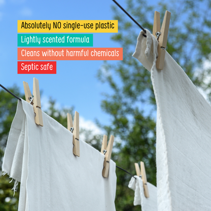32 Laundry Detergent Sheets Fresh Scent Benefits