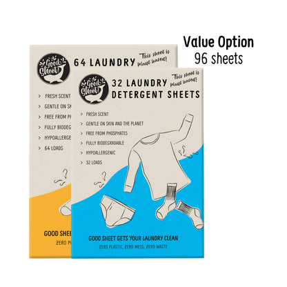 Laundry Detergent Sheets - Fresh Scent, 96 Washes
